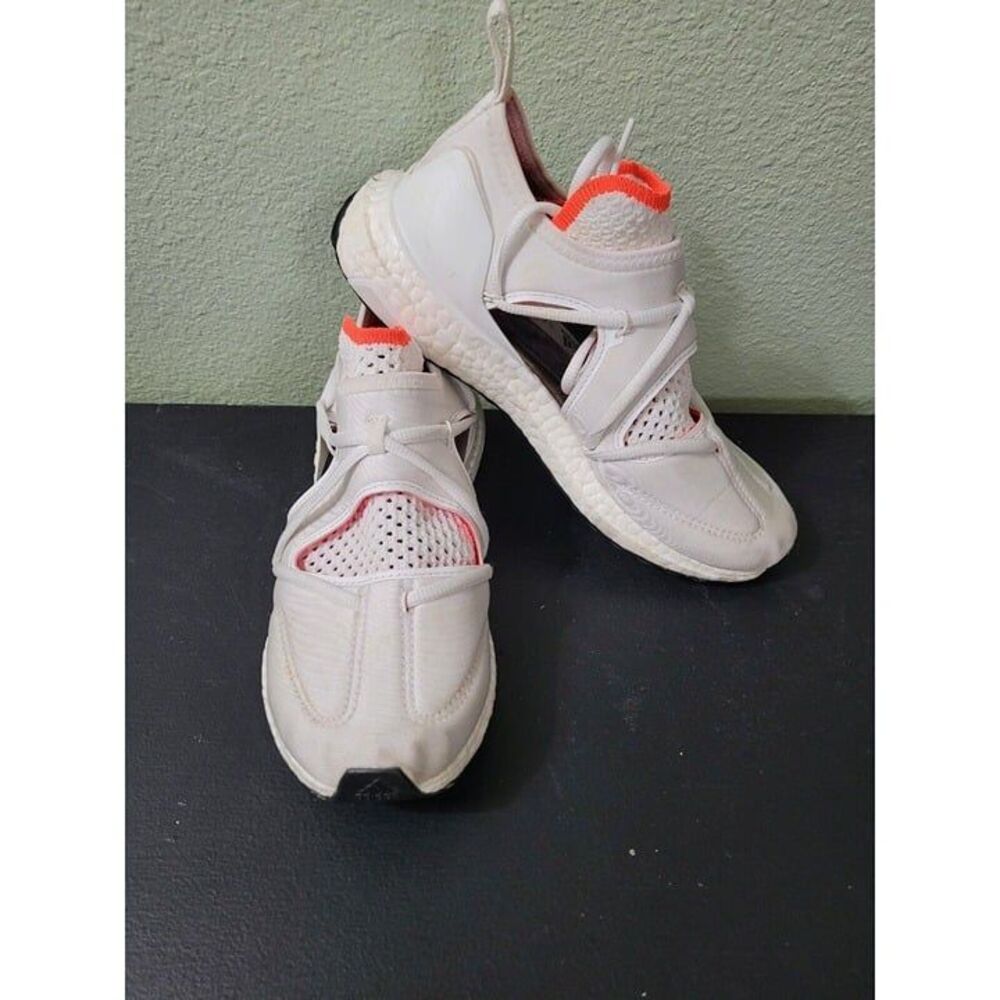adidas UltraBoost T.S. x Stella McCartney Sneaker Sz 5 Neon Orange Sandal White